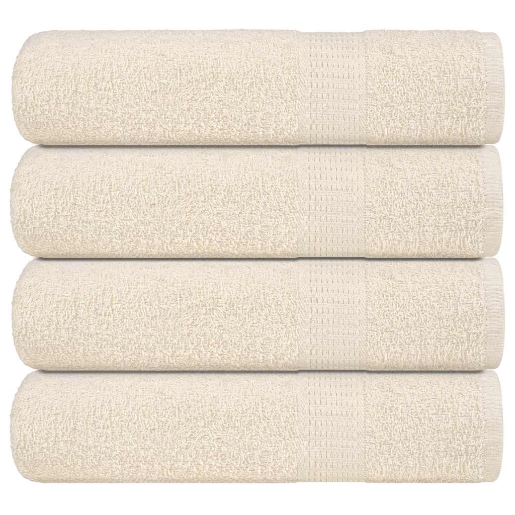 vidaXL Bath Towels "FROGN" 4 pcs Cream 100x150 cm 360 gsm 1