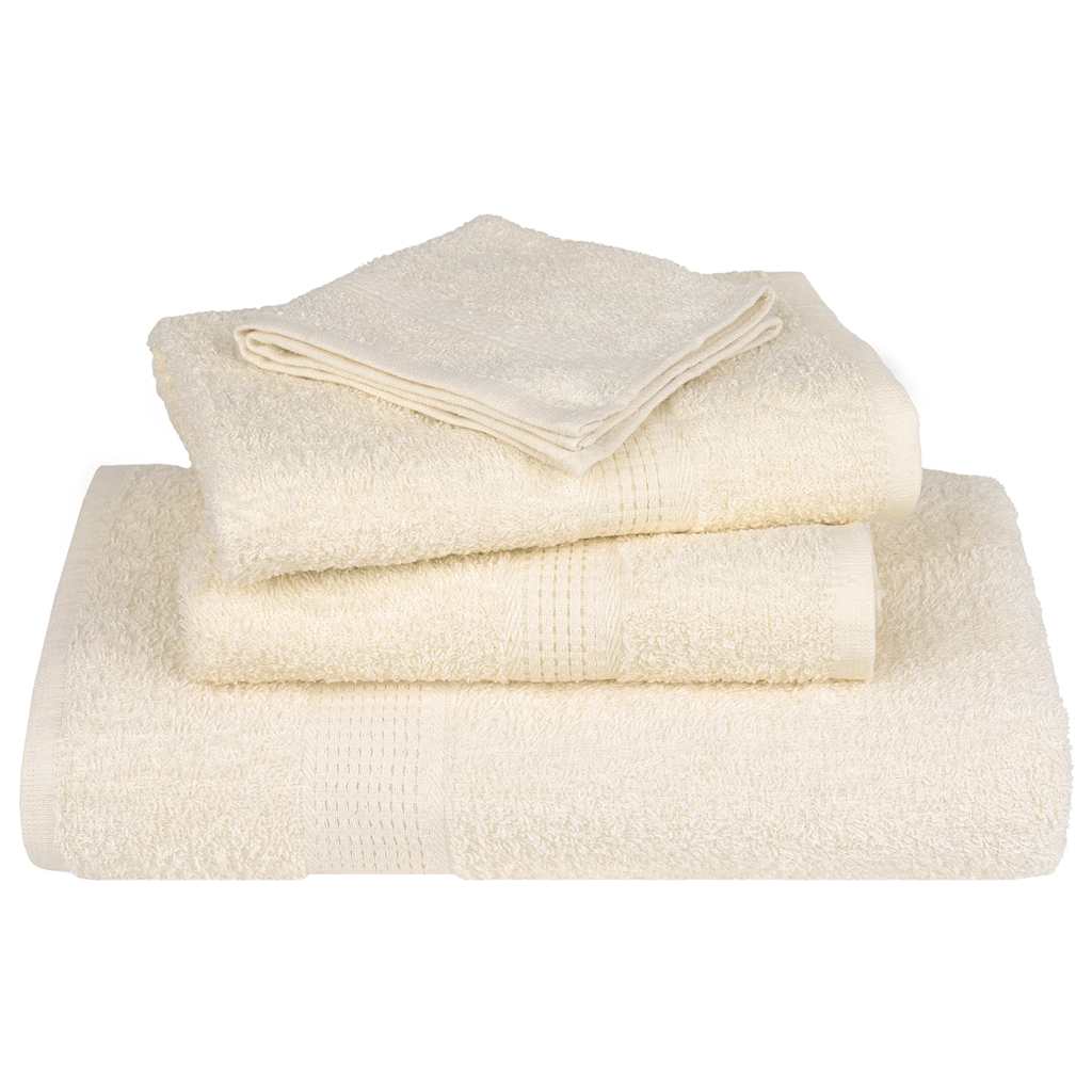vidaXL Bath Towels "FROGN" 4 pcs Cream 100x150 cm 360 gsm 4