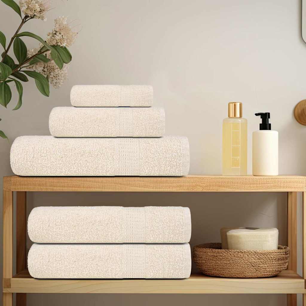 vidaXL Sauna Towels "FROGN" 4 pcs Cream 80x200 cm 360 gsm 3