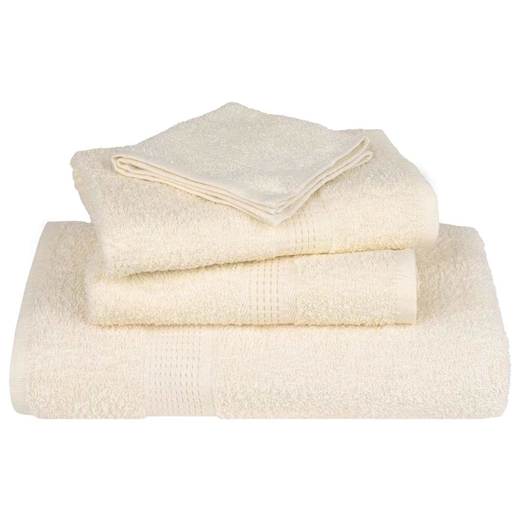 vidaXL Sauna Towels "FROGN" 4 pcs Cream 80x200 cm 360 gsm 4