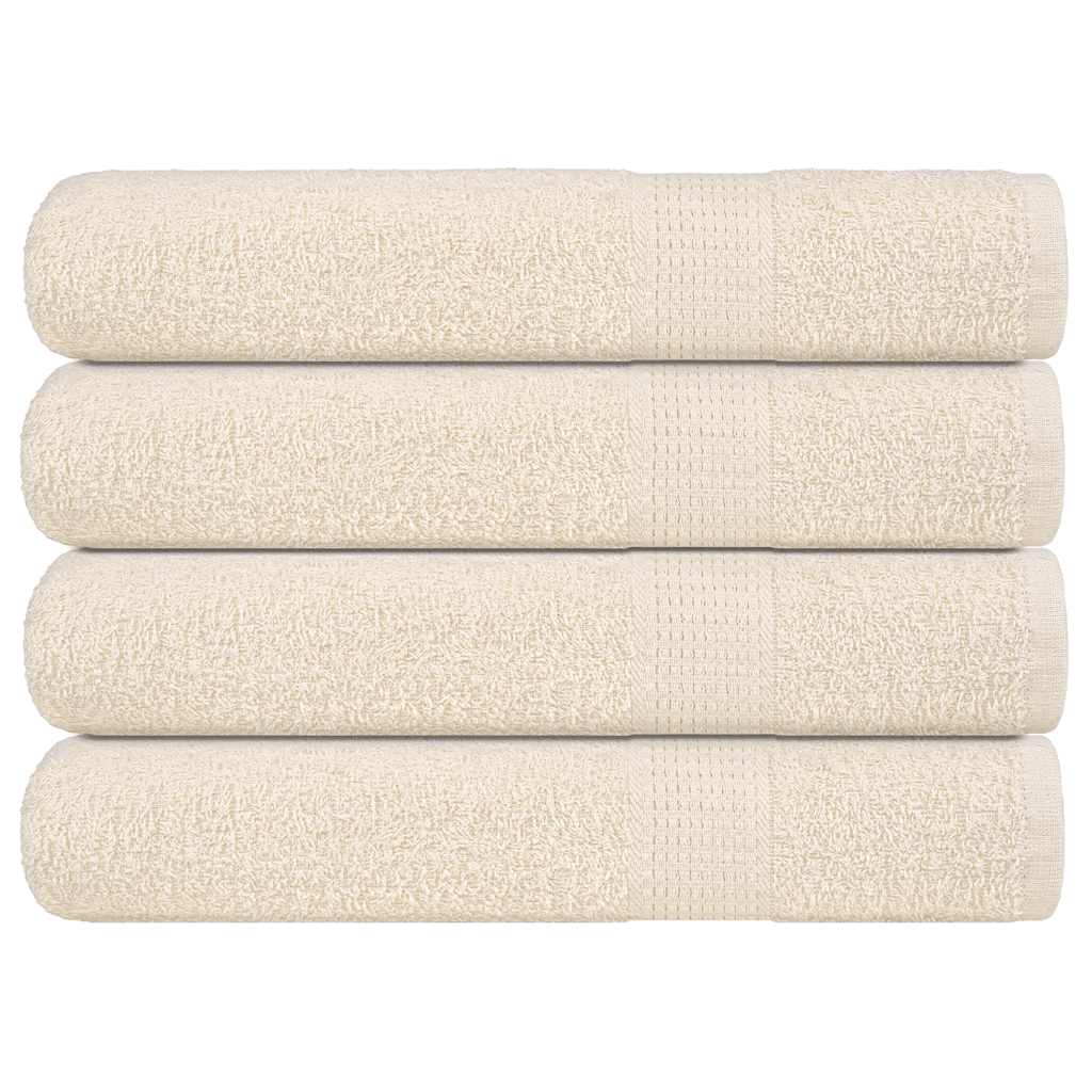 vidaXL Towels "FROGN" 4 pcs Cream 100x200 cm 360 gsm 1