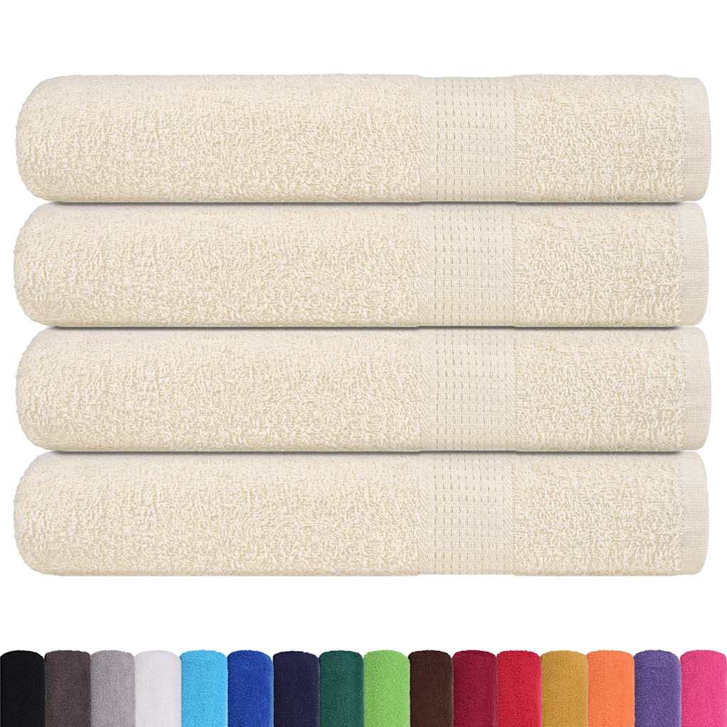 vidaXL Towels "FROGN" 4 pcs Cream 100x200 cm 360 gsm 2