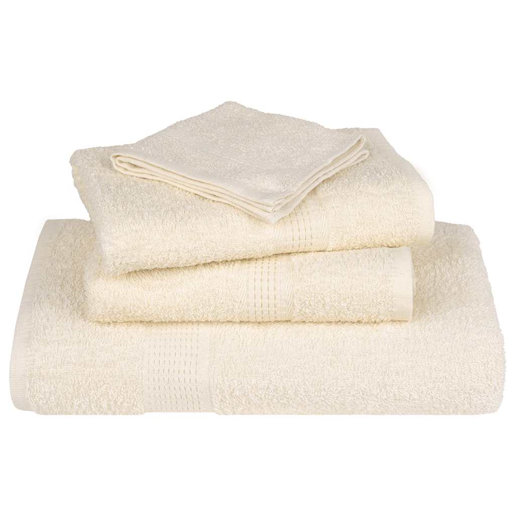 vidaXL Towels "FROGN" 4 pcs Cream 100x200 cm 360 gsm 4