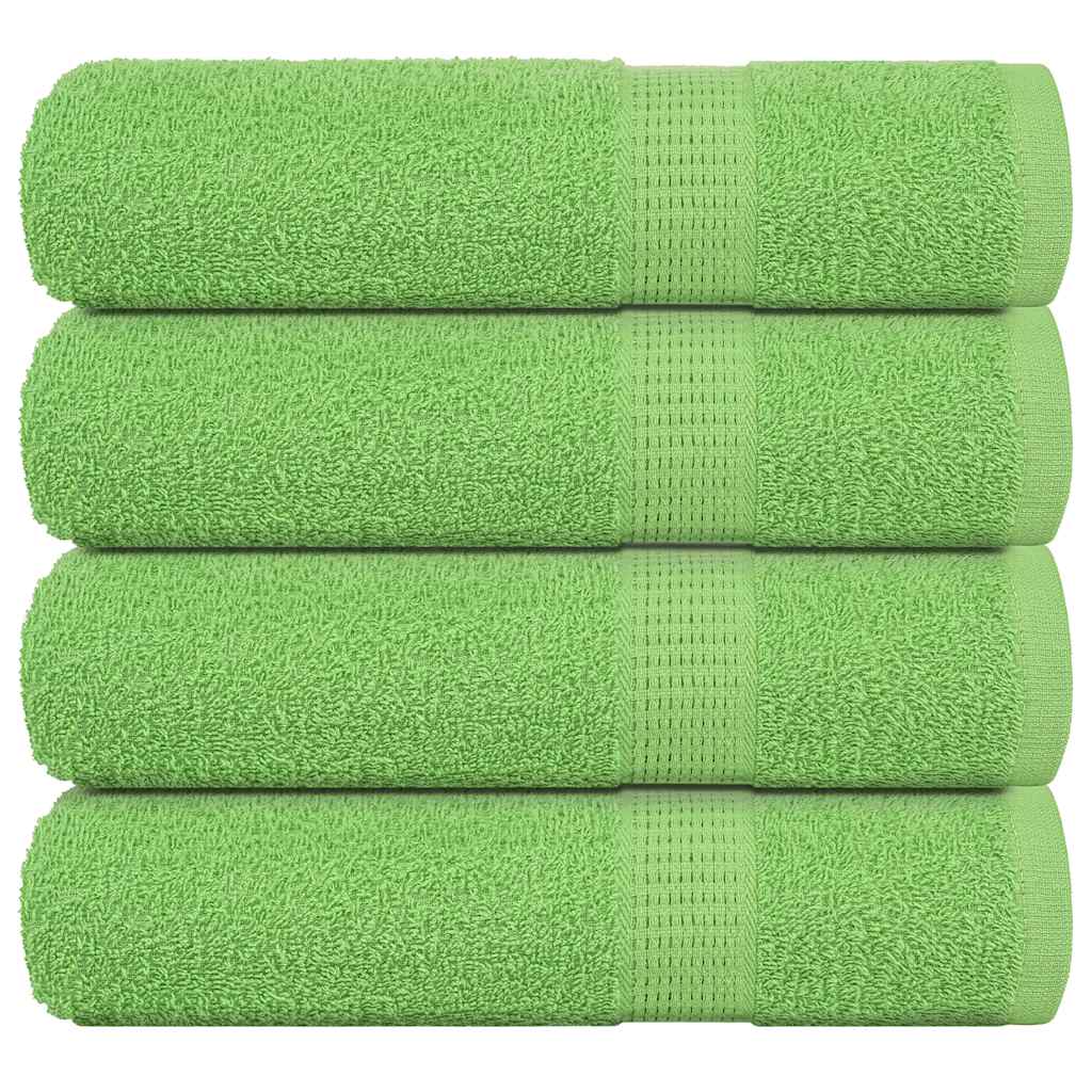 vidaXL Bath Towels "FROGN" 4 pcs Apple Green 100x150 cm 360 gsm 1