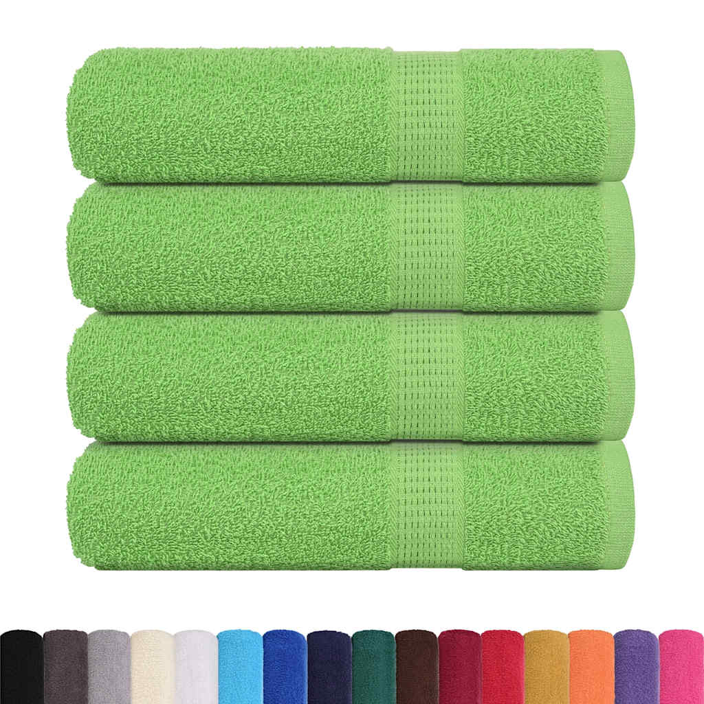vidaXL Bath Towels "FROGN" 4 pcs Apple Green 100x150 cm 360 gsm 2