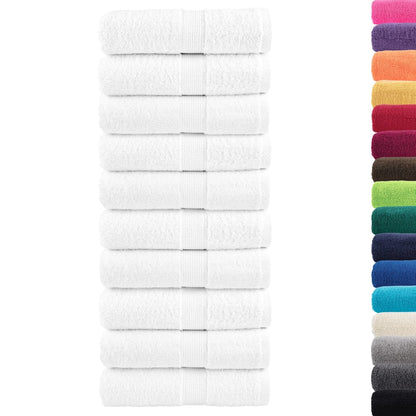 vidaXL Premium Wash Towels "SOLUND" 50 pcs White 30x30 cm 600 gsm 2