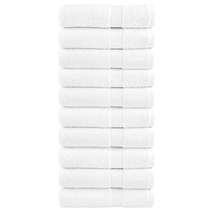 vidaXL Premium Hand Towels "SOLUND" 10 pcs White 50x100 cm 600 gsm 1