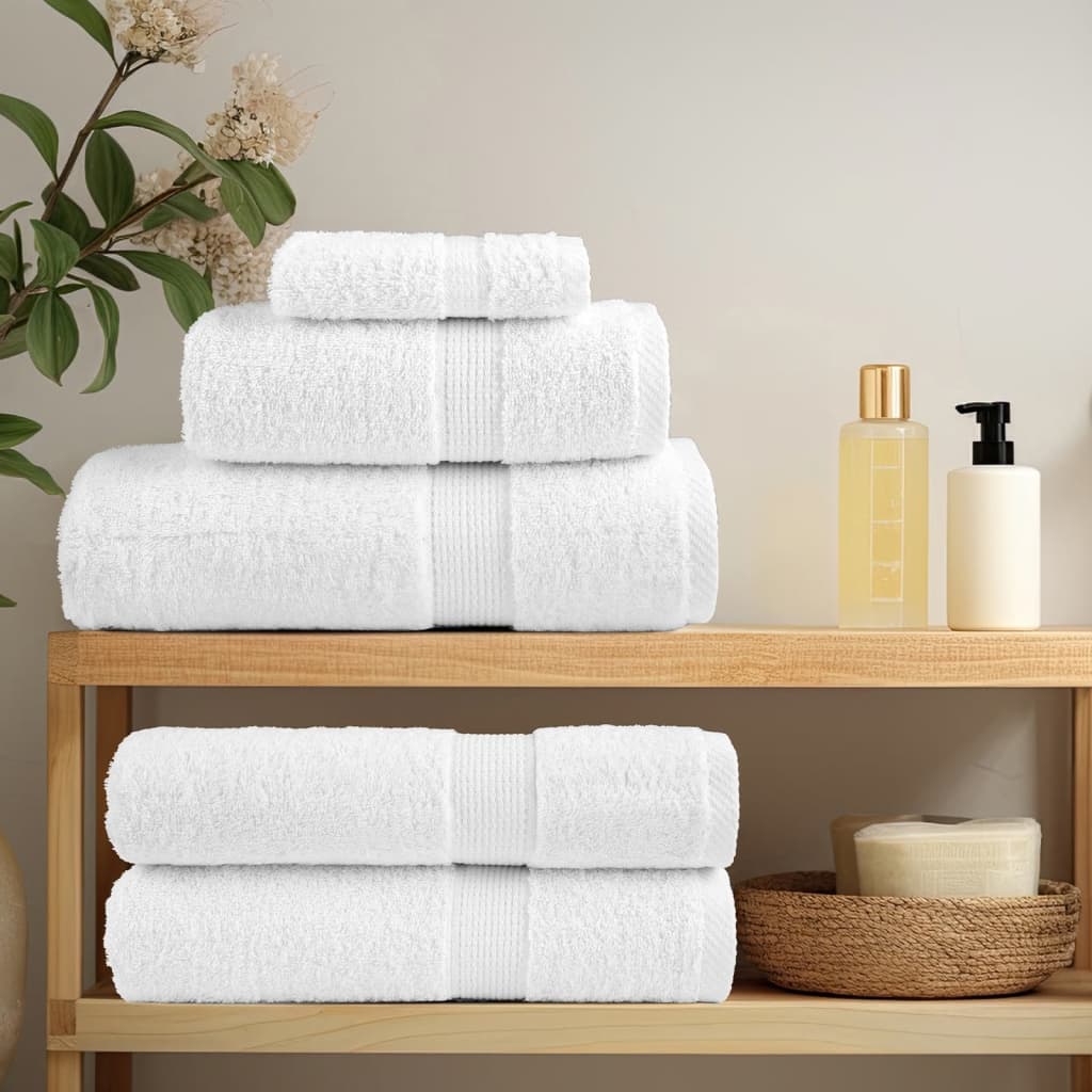 vidaXL Premium Shower Towels "SOLUND" 4 pcs White 70x140 cm 600 gsm 3