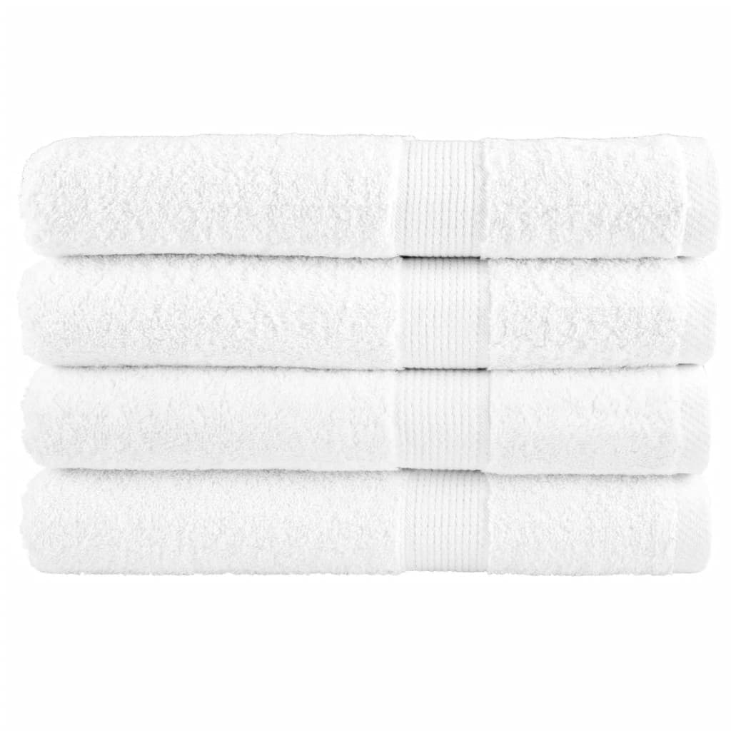 vidaXL Premium Sauna Towels "SOLUND" 4 pcs White 80x200 cm 600 gsm 1