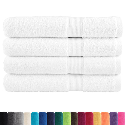 vidaXL Premium Sauna Towels "SOLUND" 4 pcs White 80x200 cm 600 gsm 2