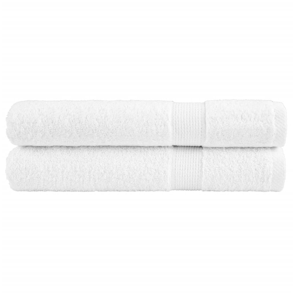 vidaXL Premium Towels "SOLUND" 2 pcs White 100x200 cm 600 gsm 1