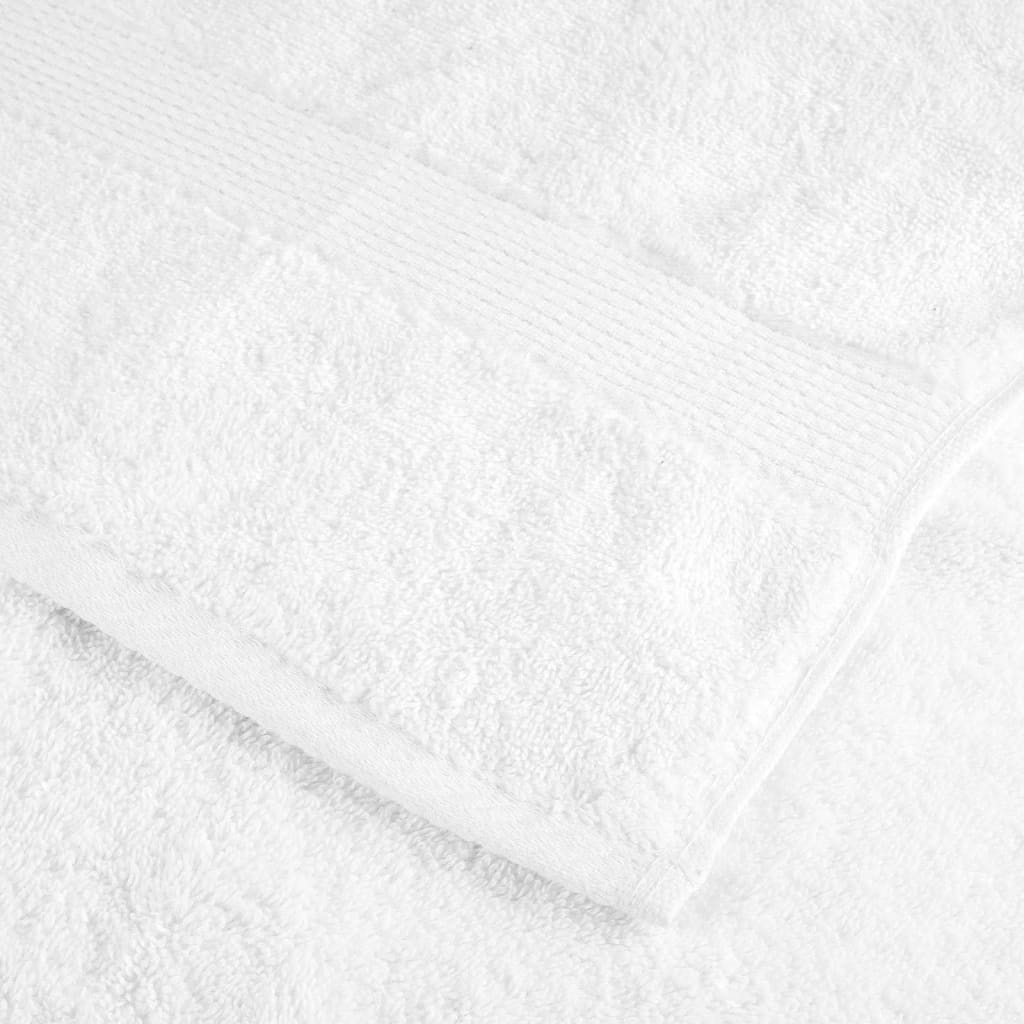 vidaXL Premium Towels "SOLUND" 2 pcs White 100x200 cm 600 gsm 6