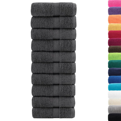 vidaXL Premium Washcloths "SOLUND" 50 pcs Anthracite 15x21 cm 600 gsm 2