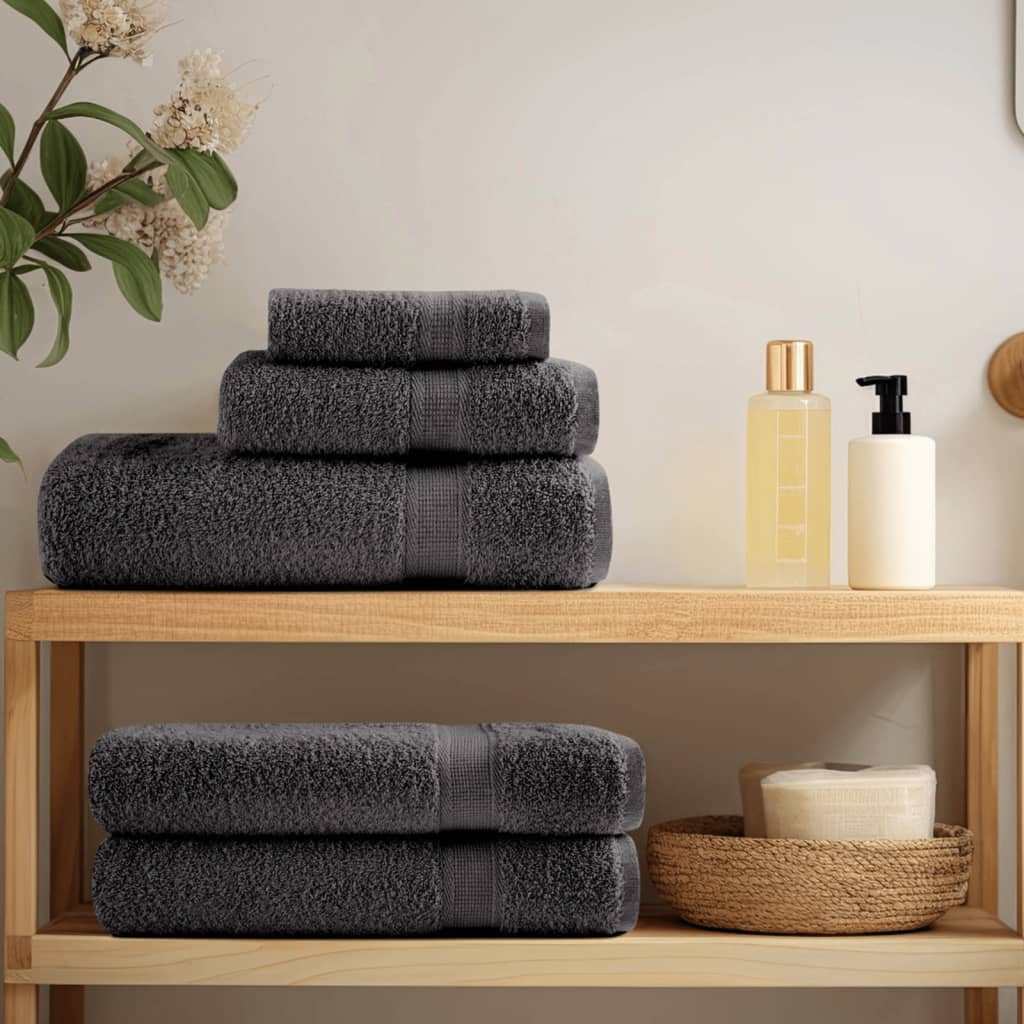 vidaXL Premium Washcloths "SOLUND" 50 pcs Anthracite 15x21 cm 600 gsm 3