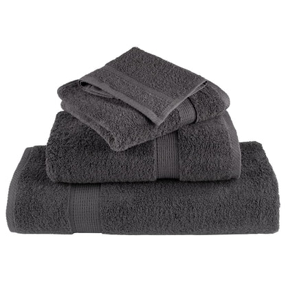 vidaXL Premium Washcloths "SOLUND" 50 pcs Anthracite 15x21 cm 600 gsm 4