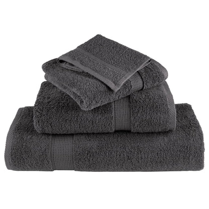 vidaXL Premium Hand Towels "SOLUND" 10 pcs Anthracite 50x100 cm 600 gsm 4