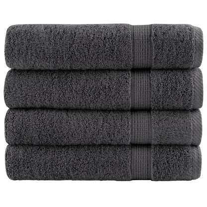 vidaXL Premium Shower Towels "SOLUND" 4 pcs Anthracite 70x140 cm 600 gsm 1