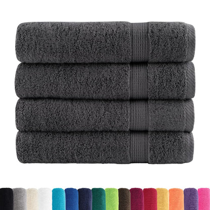 vidaXL Premium Shower Towels "SOLUND" 4 pcs Anthracite 70x140 cm 600 gsm 2