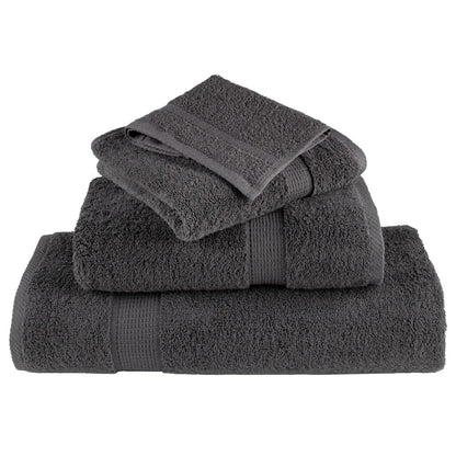 vidaXL Premium Shower Towels "SOLUND" 4 pcs Anthracite 70x140 cm 600 gsm 4