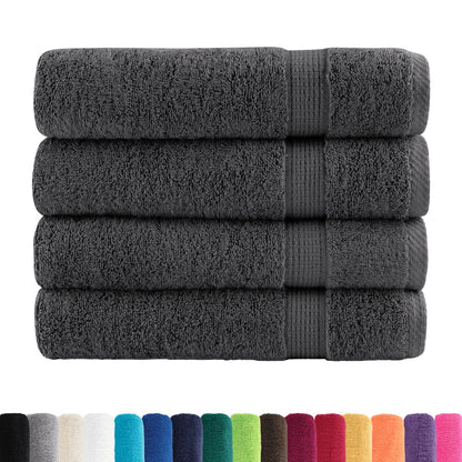 vidaXL Premium Bath Towels "SOLUND" 4 pcs Anthracite 100x150cm 600 gsm 3