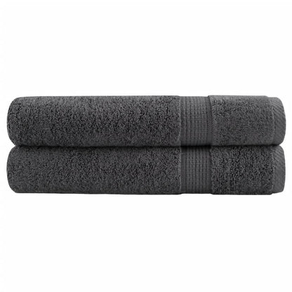 vidaXL Premium Towels "SOLUND" 2 pcs Anthracite 100x200 cm 600 gsm 1