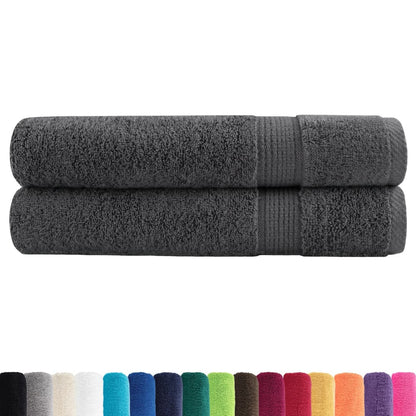 vidaXL Premium Towels "SOLUND" 2 pcs Anthracite 100x200 cm 600 gsm 2