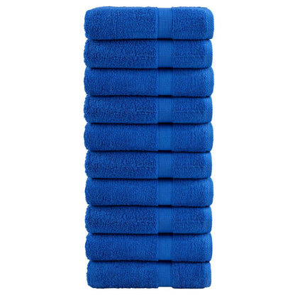 vidaXL Premium Hand Towels "SOLUND" 10 pcs Blue 50x100 cm 600 gsm 1