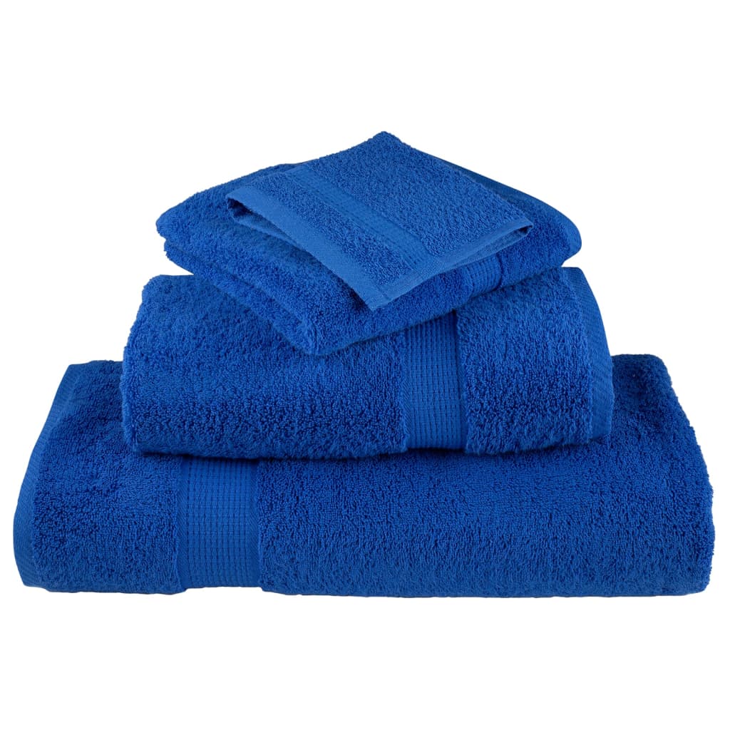 vidaXL Premium Hand Towels "SOLUND" 10 pcs Blue 50x100 cm 600 gsm 4
