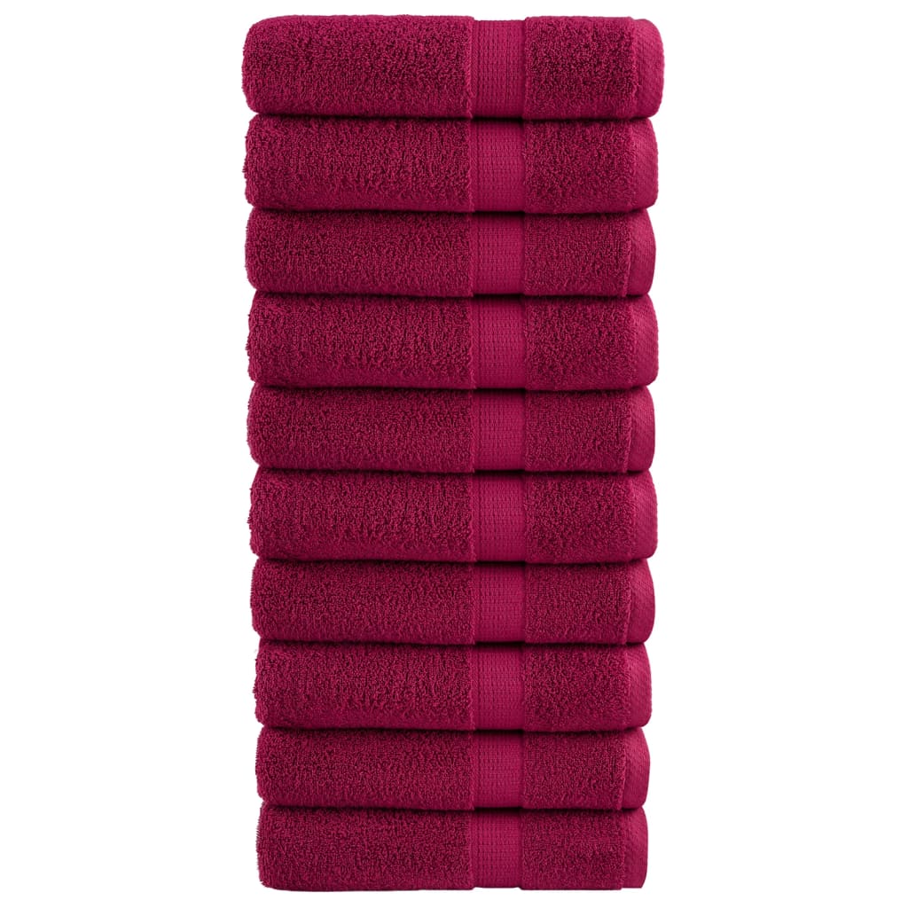 Premium Hand Towels SOLUND 50x100 cm 600 gsm 10 Width 50 cm Bordeaux