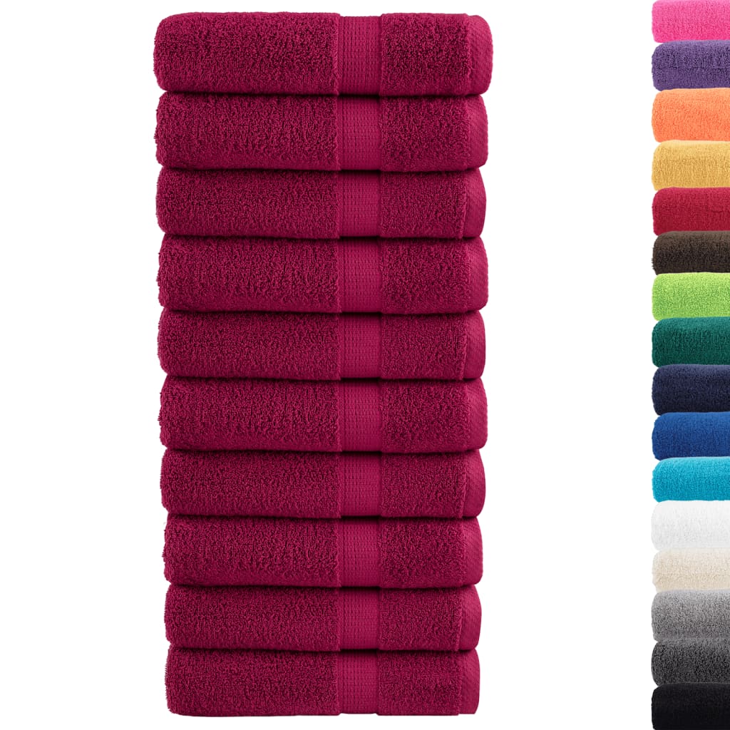 Premium Hand Towels SOLUND 50x100 cm 600 gsm 10 Width 50 cm Bordeaux