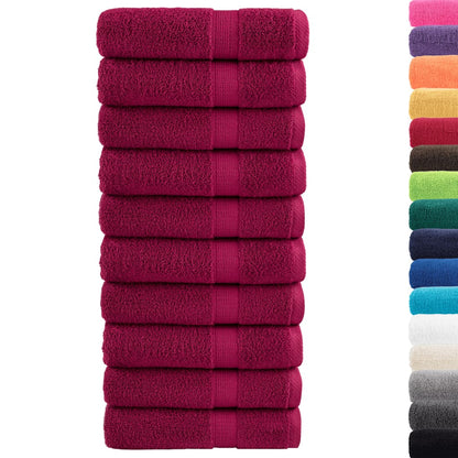 Premium Hand Towels SOLUND 50x100 cm 600 gsm 10 Width 50 cm Bordeaux