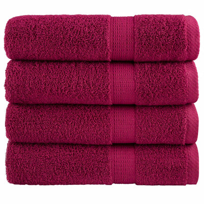 vidaXL Premium Shower Towels "SOLUND" 4 pcs Bordeaux 70x140 cm 600 gsm 1