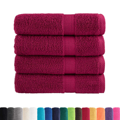vidaXL Premium Shower Towels "SOLUND" 4 pcs Bordeaux 70x140 cm 600 gsm 2