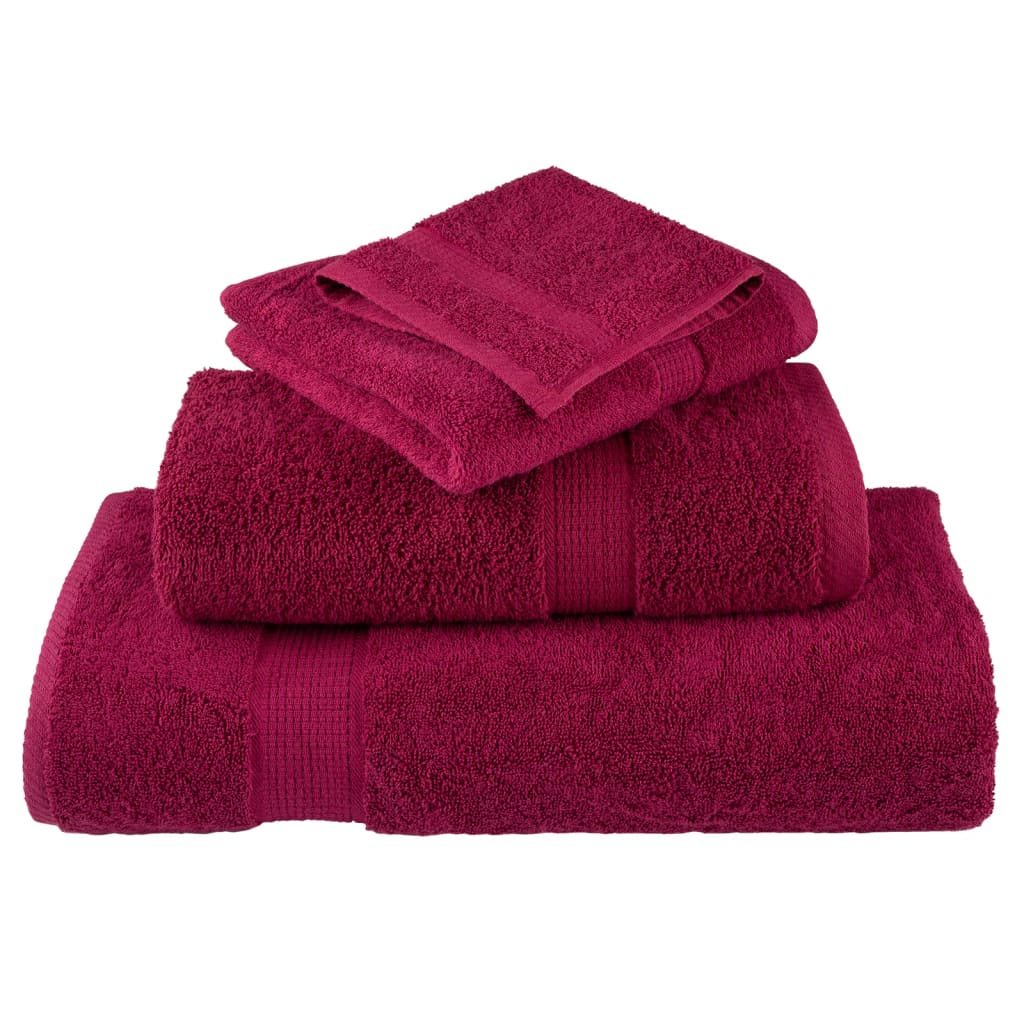 vidaXL Premium Shower Towels "SOLUND" 4 pcs Bordeaux 70x140 cm 600 gsm 4