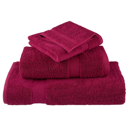 vidaXL Premium Towels "SOLUND" 2 pcs Bordeaux 100x200 cm 600 gsm 4