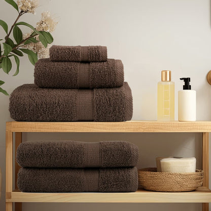vidaXL Premium Hand Towels "SOLUND" 10 pcs Brown 50x100 cm 600 gsm 3