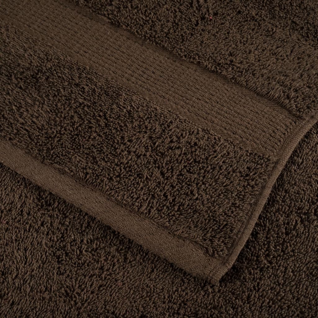 vidaXL Premium Hand Towels "SOLUND" 10 pcs Brown 50x100 cm 600 gsm 6