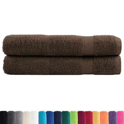 vidaXL Premium Towels "SOLUND" 2 pcs Brown 100x200 cm 600 gsm 2