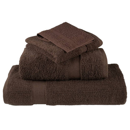 vidaXL Premium Towels "SOLUND" 2 pcs Brown 100x200 cm 600 gsm 4