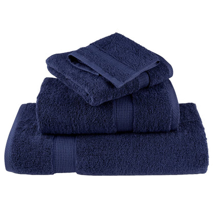 vidaXL Premium Hand Towels "SOLUND" 10 pcs Navy Blue 50x100 cm 600 gsm 4
