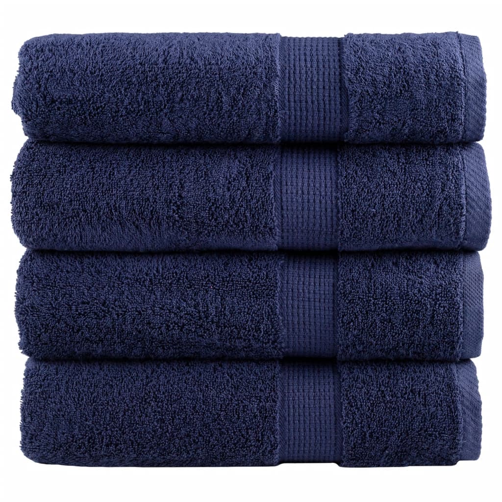 vidaXL Premium Shower Towels "SOLUND" 4 pcs Navy Blue 70x140 cm 600 gsm 1