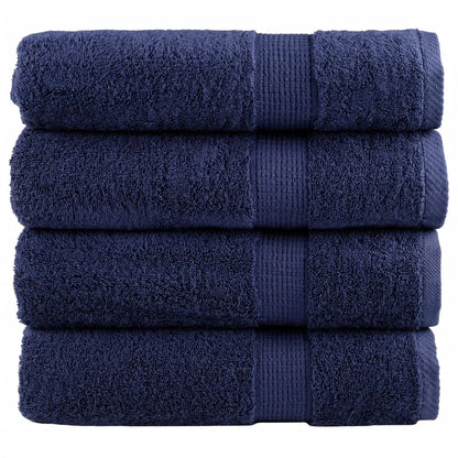 vidaXL Premium Shower Towels "SOLUND" 4 pcs Navy Blue 70x140 cm 600 gsm 1
