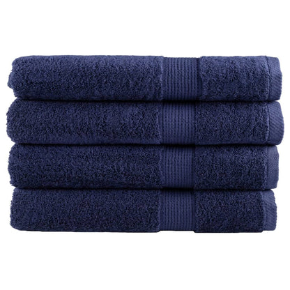 vidaXL Premium Sauna Towels "SOLUND" 4 pcs Navy Blue 80x200 cm 600 gsm 1