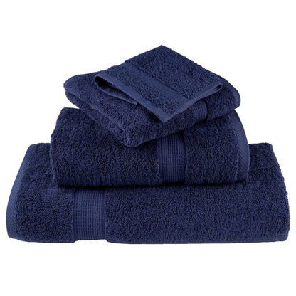 vidaXL Premium Sauna Towels "SOLUND" 4 pcs Navy Blue 80x200 cm 600 gsm 4