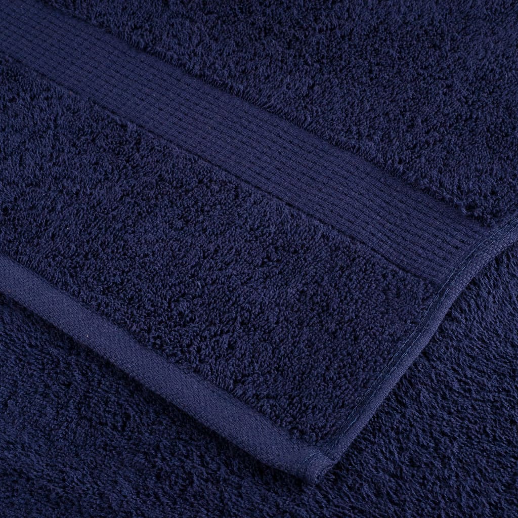 vidaXL Premium Sauna Towels "SOLUND" 4 pcs Navy Blue 80x200 cm 600 gsm 6