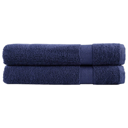 vidaXL Premium Towels "SOLUND" 2 pcs Navy Blue 100x200 cm 600 gsm 1