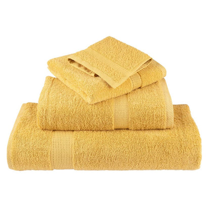 vidaXL Premium Hand Towels "SOLUND" 10 pcs Gold 50x100 cm 600 gsm 4