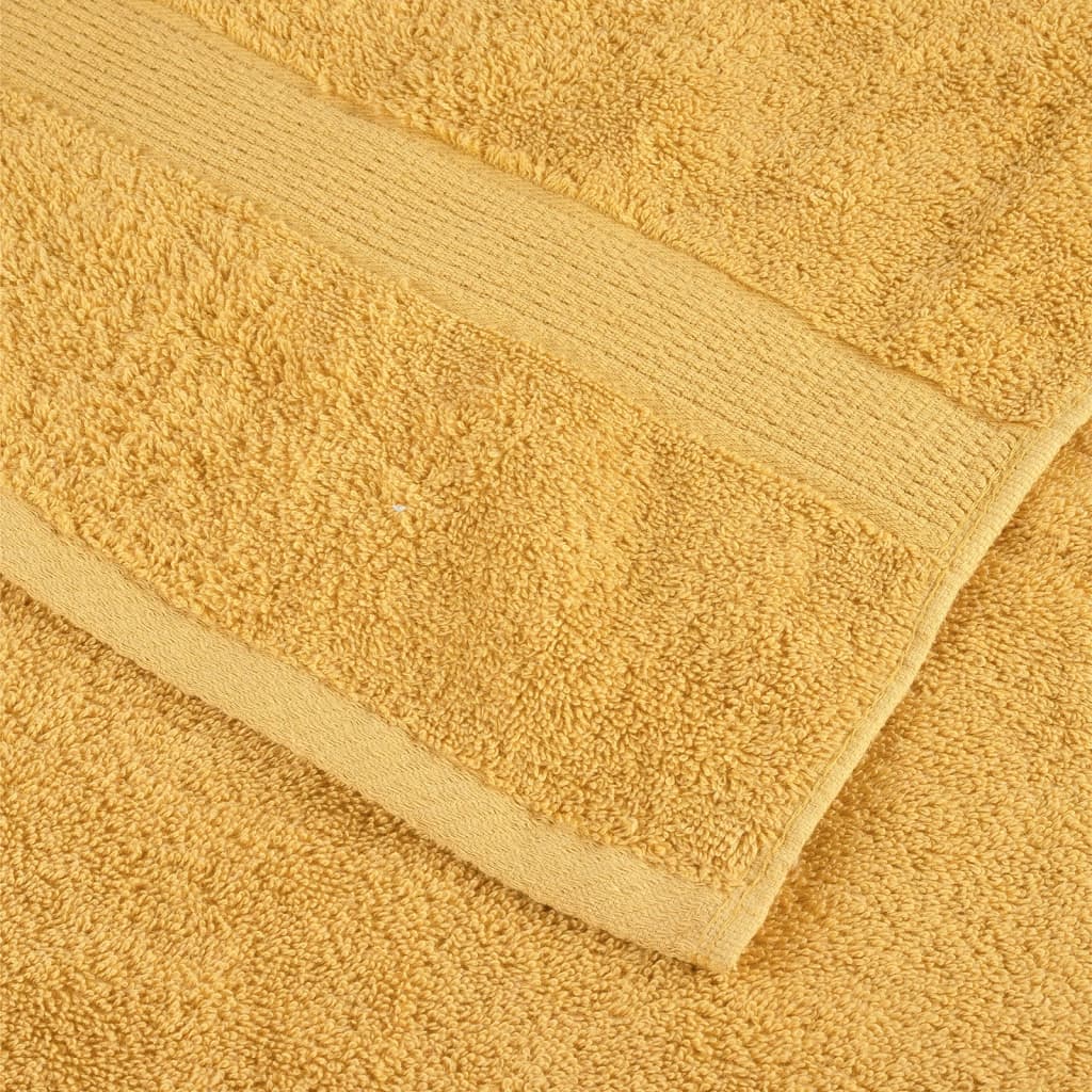 vidaXL Premium Hand Towels "SOLUND" 10 pcs Gold 50x100 cm 600 gsm 5