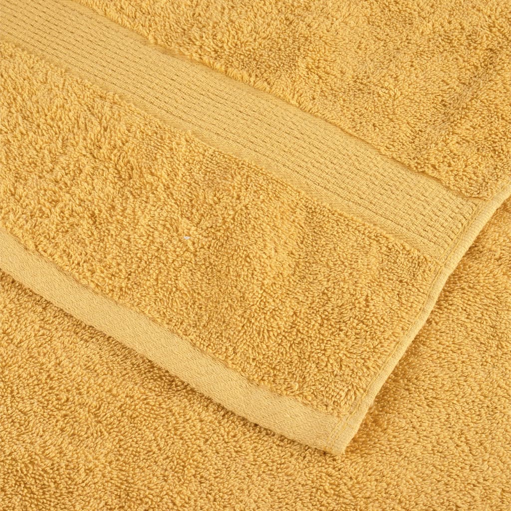 vidaXL Premium Sauna Towels "SOLUND" 4 pcs Gold 80x200 cm 600 gsm 5