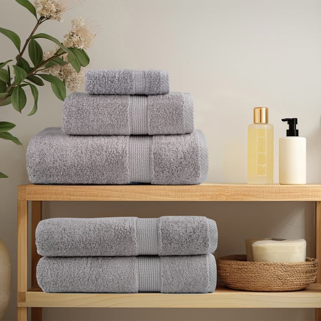 vidaXL Premium Hand Towels "SOLUND" 10 pcs Grey 50x100 cm 600 gsm 3